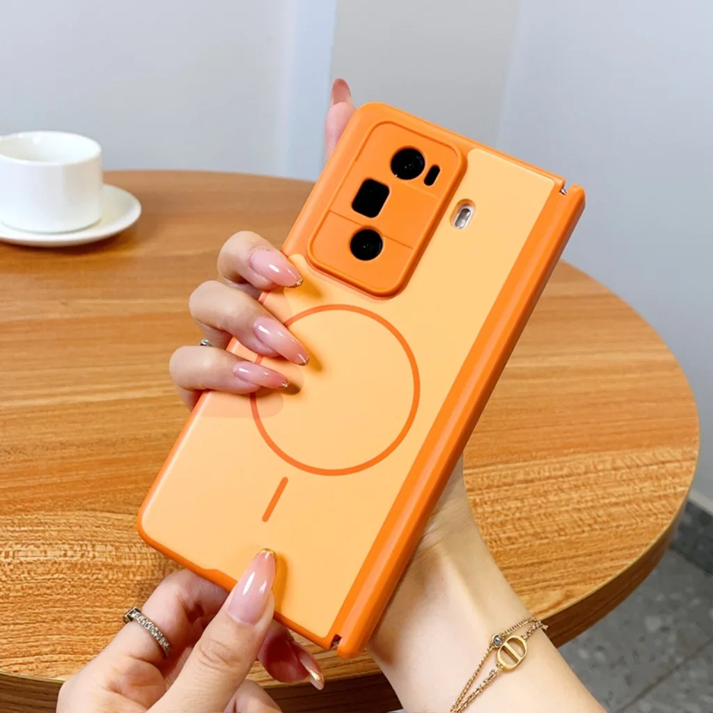 Magnetic Matte Shockproof Phone Case with Wireless Charging Compatibility