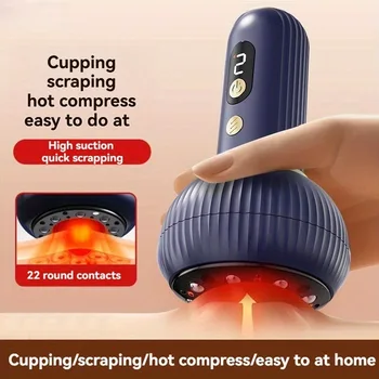 Electric Cupping Massager Vacuum Suction Cup GuaSha Anti Cellulite Beauty Health Scraping Infrared Heat Body Slimming Massage 1
