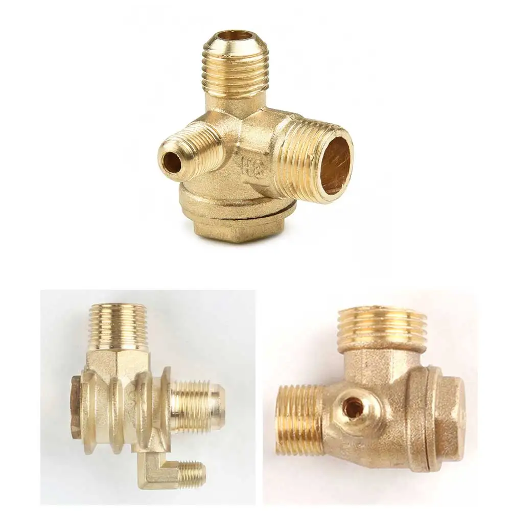 Unidirectional Air Pump Check Valve Connect Pipe Fittings Brass Cut-off Valve Air Compressor Accessories Replacement