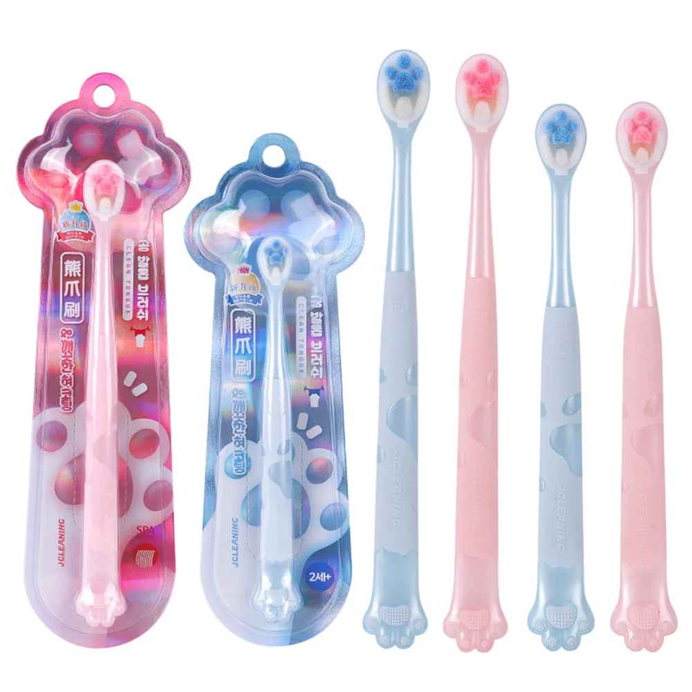 

Oral Care Brush 26.40g Not Easy To Slip Off Fashion Appearance Soft Rubber Package Cat Claw Handle Soft Toothbrush