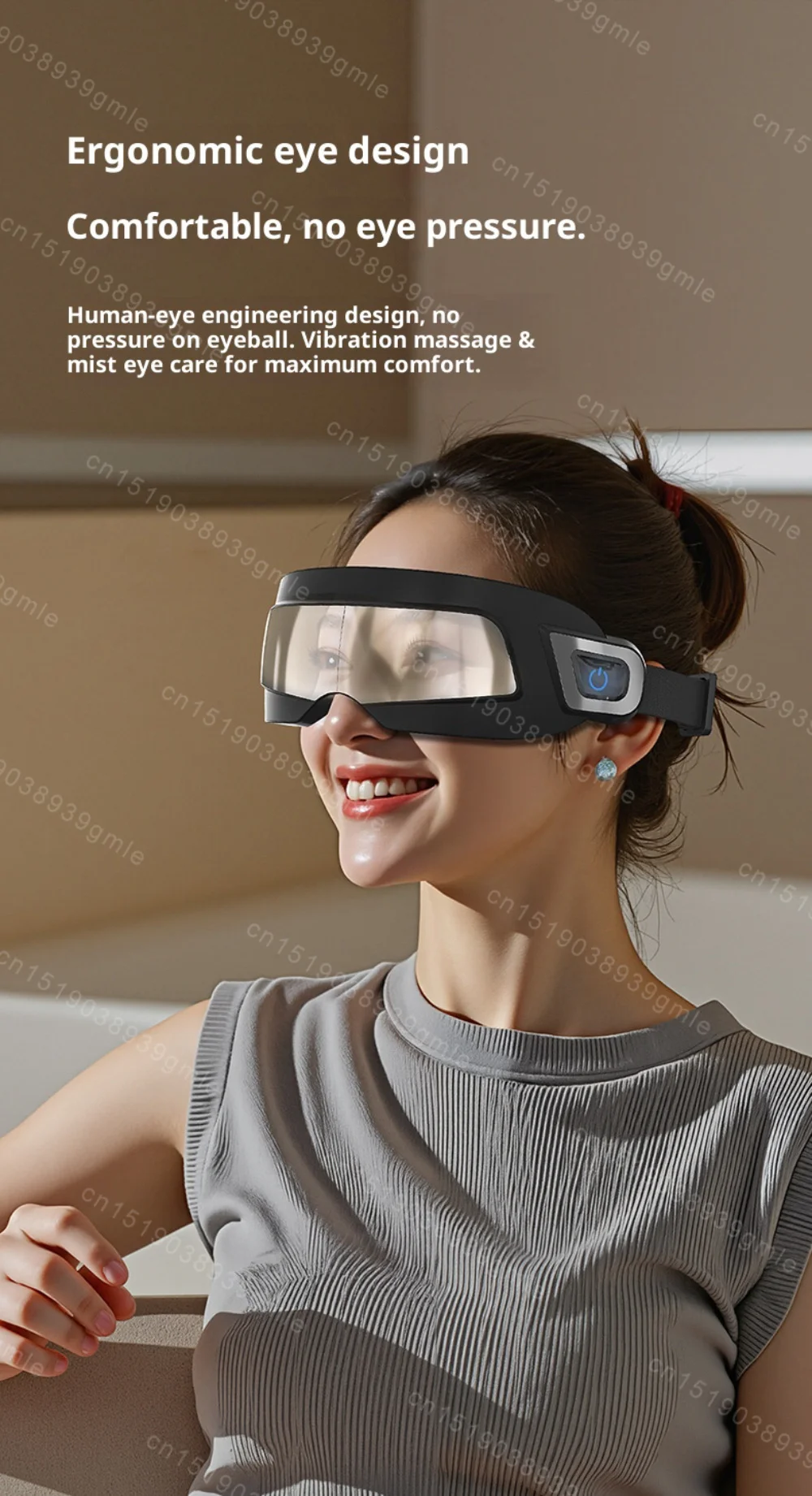 Electric Eye Massage Device Steam Misting Relieve Eye Fatigue Eyes Massage Device Eye Acupressure Relaxtion Massager