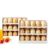 Refrigerator Egg Storage Box Rotating Fridge Egg Holder Case Space-saving Egg Organizer Container Kitchen Desk Organizer 30 Grid 2
