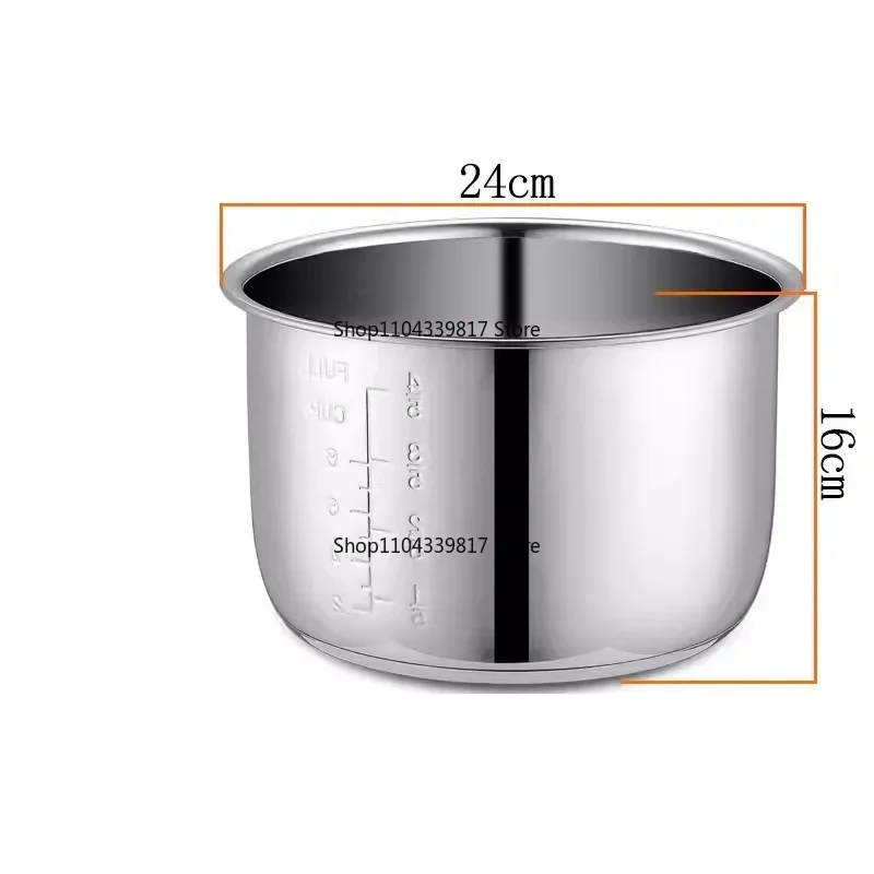 6L Electric pressure cooker liner inner bowls multicooker bowl stainless steel tank for cooking soup porridge
