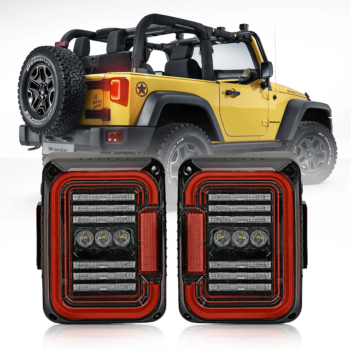 

Brightest car tail lights led 30w taillight 50000 hours rear light tail lamp for Jeep JK