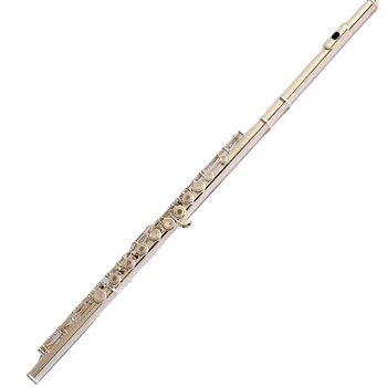 Open Hole C Flute 17 Hole Silver Plated Playing Instrument