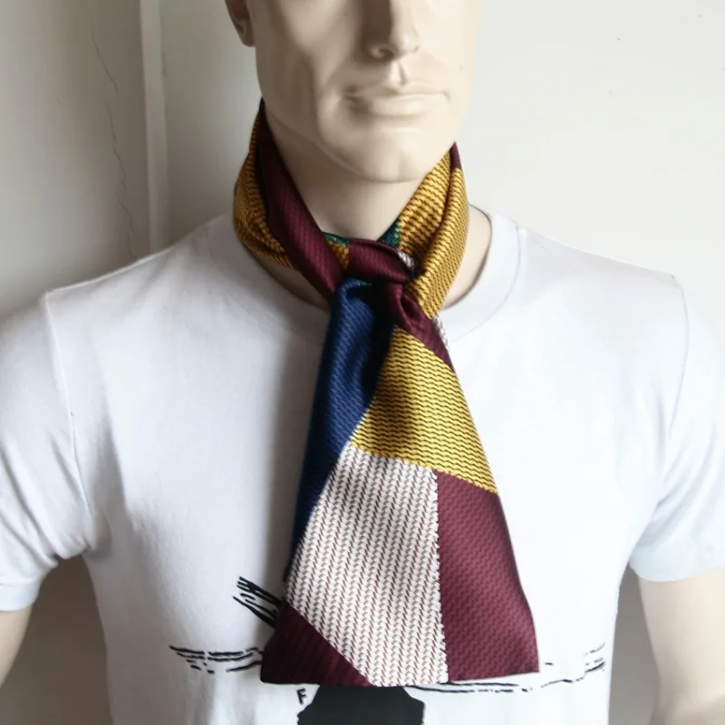 Business Scarf Imitated Silk Men's Long Double-sided Autumn Winter