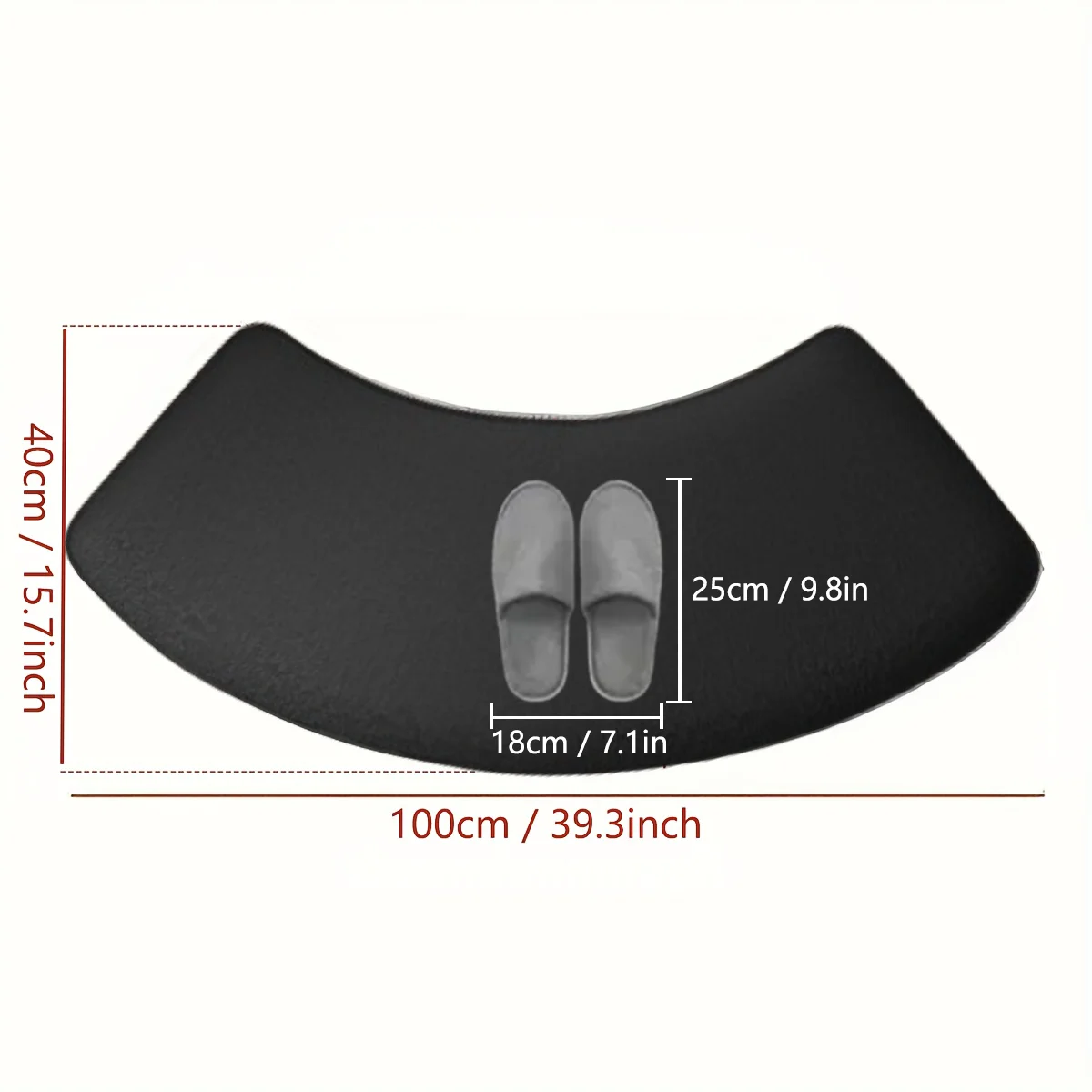 Thick Curved Bathroom Mat 3