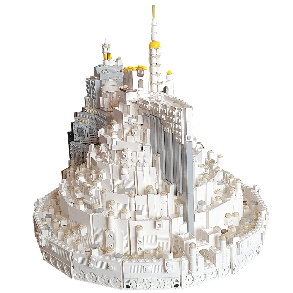 Moc Classic Movies The Rings Mine Tirith Castle Building Blocks Set Kings Palace Capitale Edificio Mattoni Giocattolo Regali Di Compleanno Per Bambini