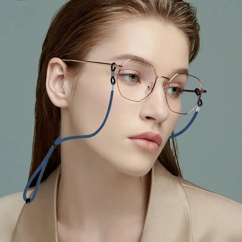 Adjustable Elastic Silicone Eyeglasses Straps Chain Sunglasses Chain Sports Anti-Slip String Glasses Ropes Band Cord Holder 1PC