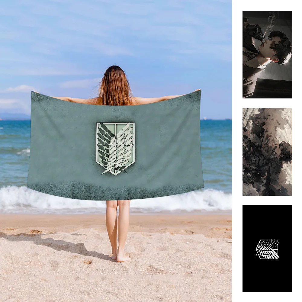 Anime A-AttackES On Titan L-Levi A-AckermanES Towel Microfiber Beach Towel Absorbent Quick dry Soft Yoga Swimming Resort 2
