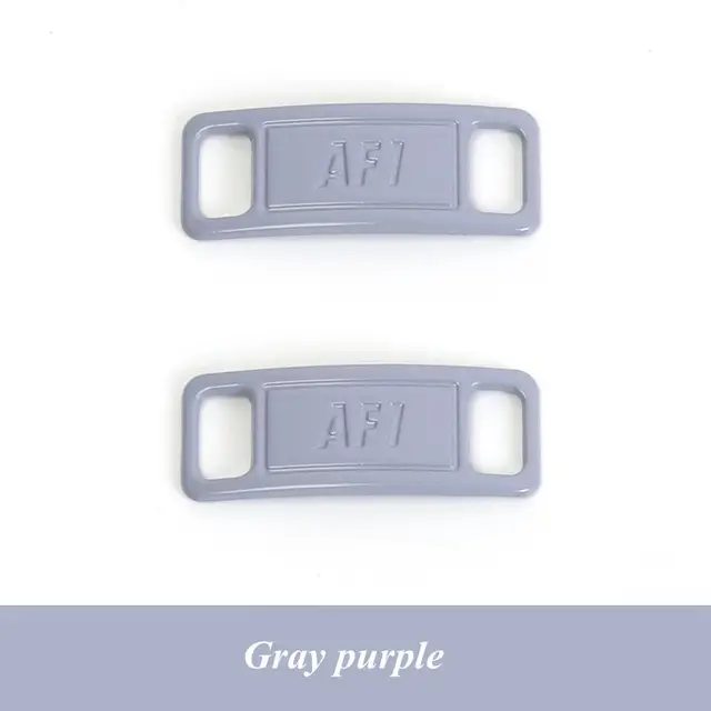 2pcs/pair AF1 Shoelaces buckle Shoelace Buckle Metal Shoelaces Accessories Metal Lace Lock DIY Sneaker Kits Metal Lace Buckle Gray purple