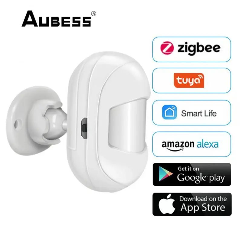 

Смарт-детектор движения Tuya ZigBee, 3.0, с аккумулятором, Alexa, PIR, 5-7 м, 150 °