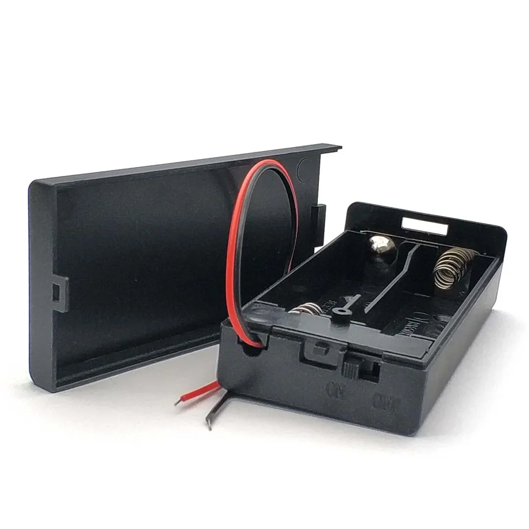 Battery Case Battery Storage Box Battery Holder Battery Box 18650 3.7V 2x18650 Batteries 2 Slots Container with ON/OFF Switch Output Voltage 7.4V