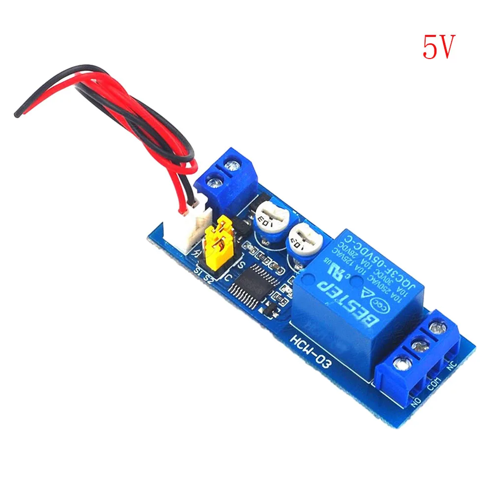 

DC 5V 12V 24V Adjustable Cycle Delay Timing Time Relay Board 0-100 Seconds/Minutes Timer Control ON-OFF Loop Switch Relay Module