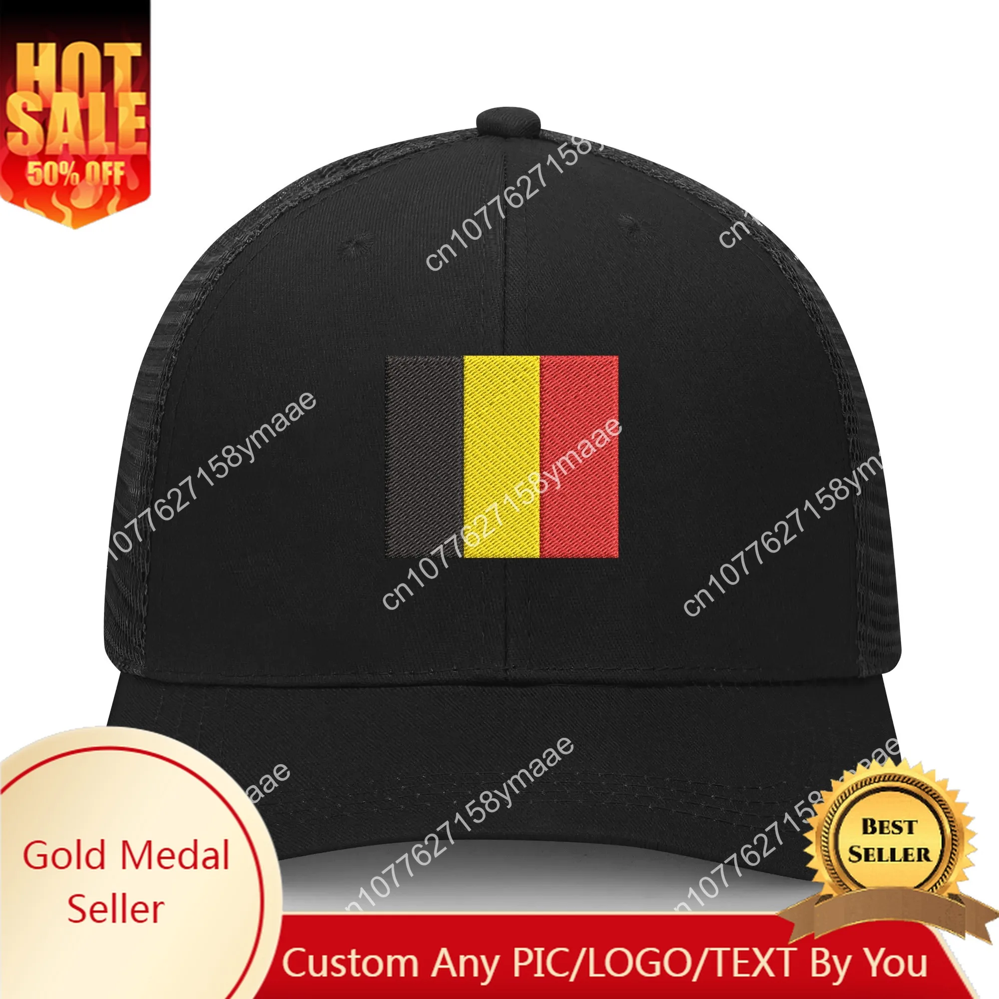 

Belgium Flag Embroidery Hat Mens Womens Sports Baseball Hat Breathable Mesh Summer Sun Visor Headwear Custom Made Caps Logo