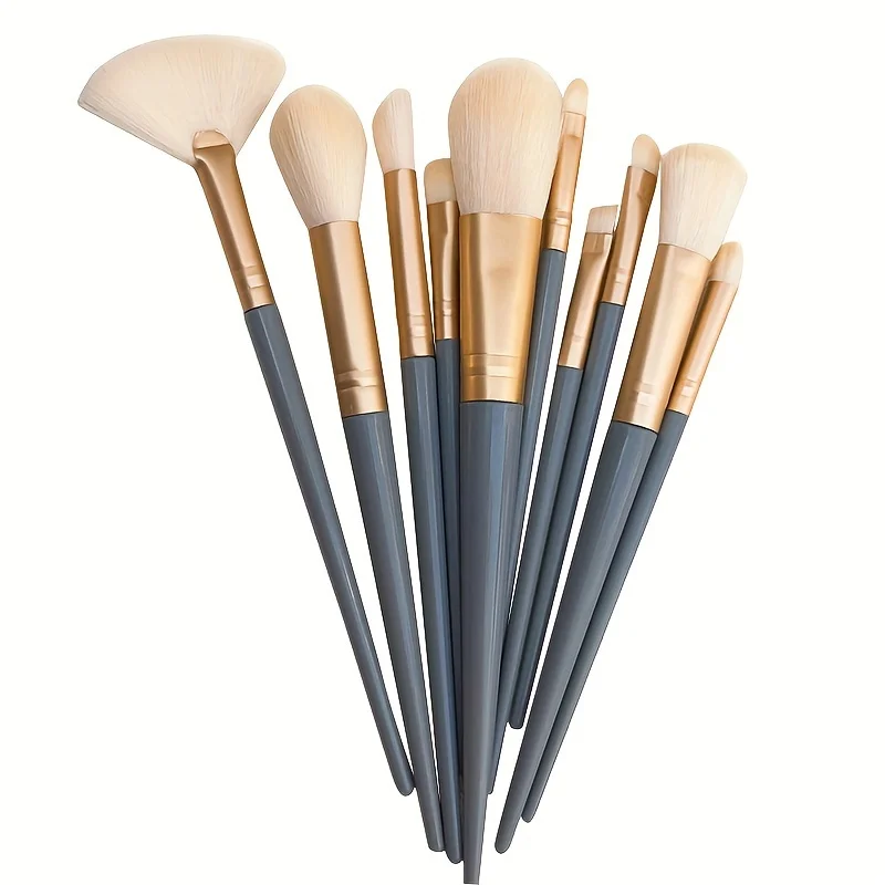 Description Picture 2 of item10pcs Makeup Brush Set Ultra-Soft Bristles Full Set Of Loose Powder Eyeshadow Foundation Brush Nose Shadow Brush Concealer Brush