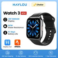 Montre connectée HAYLOU Watch 3 avec appels vocaux, écran AMOLED 1,85'', suivi de la santé 24h/24, plus de 150 modes sportifs, étanche 1ATM 1