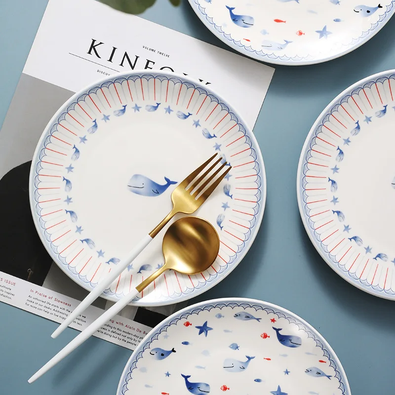 

Dinner Plates Kitchen Plates Sets Ceramic Plate Cartoon Dinner Plate Serving Dishes Sets Dinner Set Plates and Dishes