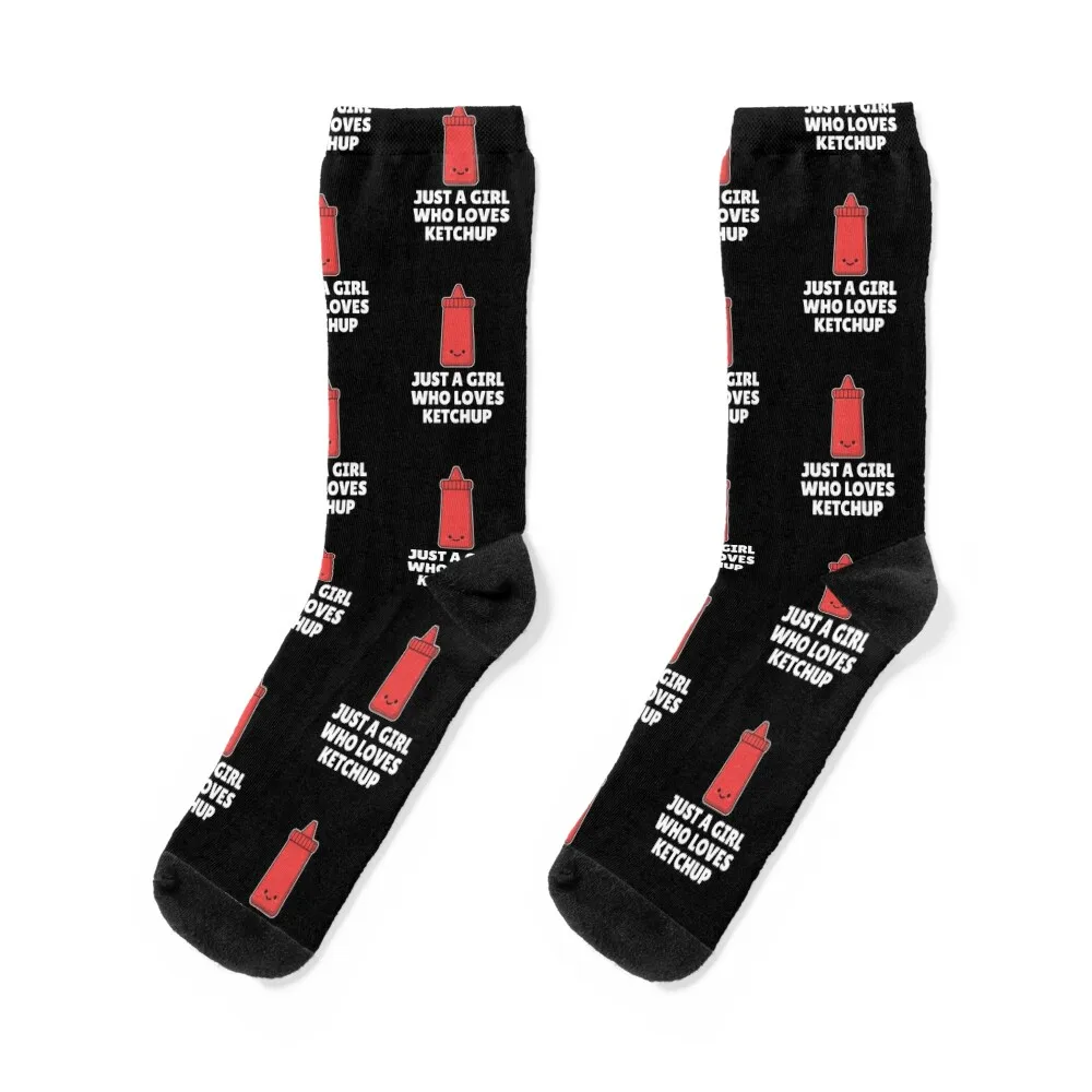 Just A Girl Who Loves Ketchup Socks heated socks Cartoon characters socks Women Socks Men's