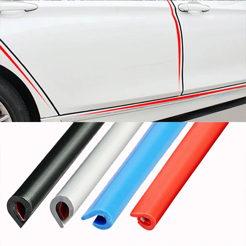 5M/10M Rubber Car Door Trunk Lip Edge Seal Protectors Seal Strip Push-on Waterproof Anti-Noise Moulding Trim Strips Auto Styling