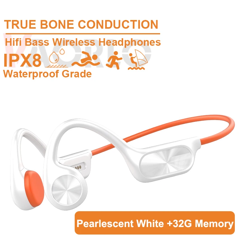 骨伝導イヤホン Bluetooth ワイヤレス IPX8 防水 MP3 プレーヤー