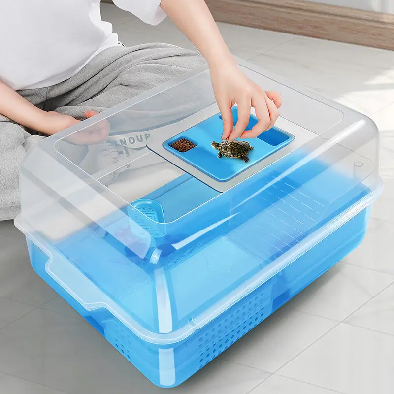 

Tortoise Tank, Lazy Person, Three Layers Of Feed, Dual-Purpose Luxury, Covered Breeding Tank, Household Landscaping, Villa, Turt