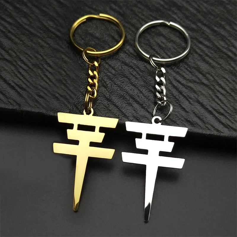 Edelstahl Tokio Hotel Schlüsselanhänger für Männer Frauen Hip Hop Rock Gold Farbe Anhänger Musik Band Schlüsselanhänger Schmuck Geschenke