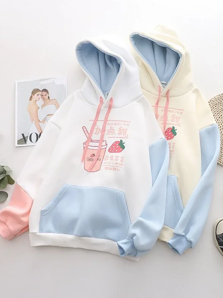 ★韓国の人気★【PHYPS】★STRAWBERRY HOODI.E★パーカー★ ☆韓国の人気☆【PHYPS】☆STRAWBERRY HOODI.E☆パーカー