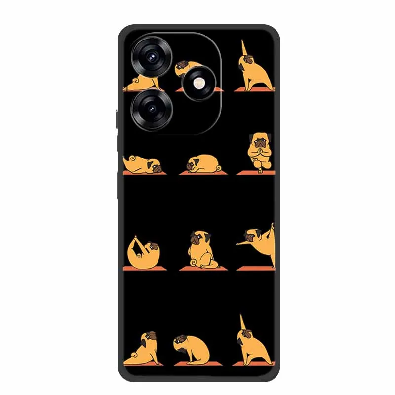 Premium Black Silicone Soft Phone Case - 6.6 Protective Back Cover Shell