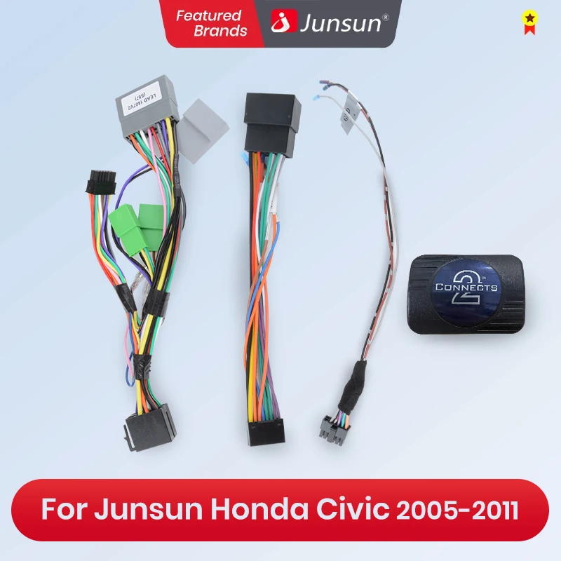 Junsun For Honda Civic Hatchback 20052011 Power Cord With Canbus