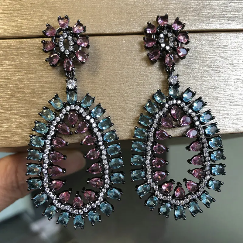 Mismatched Korean Purple Miss Universe Earrings – Stylish Looks