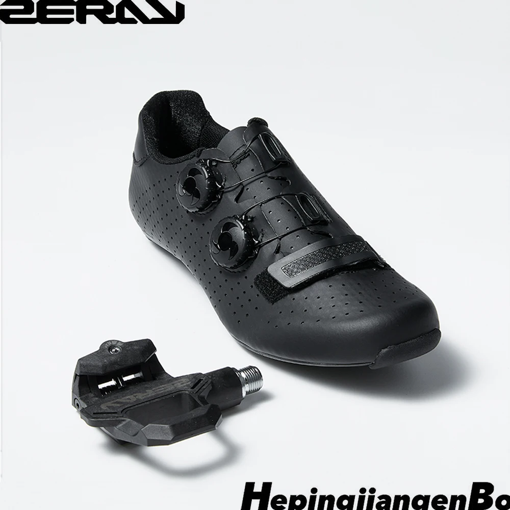 Zeray Carbon Fiber Sole Racing Dirt Road Bike Shoe Ultralight Cycling Sports Sneakers E115 Self