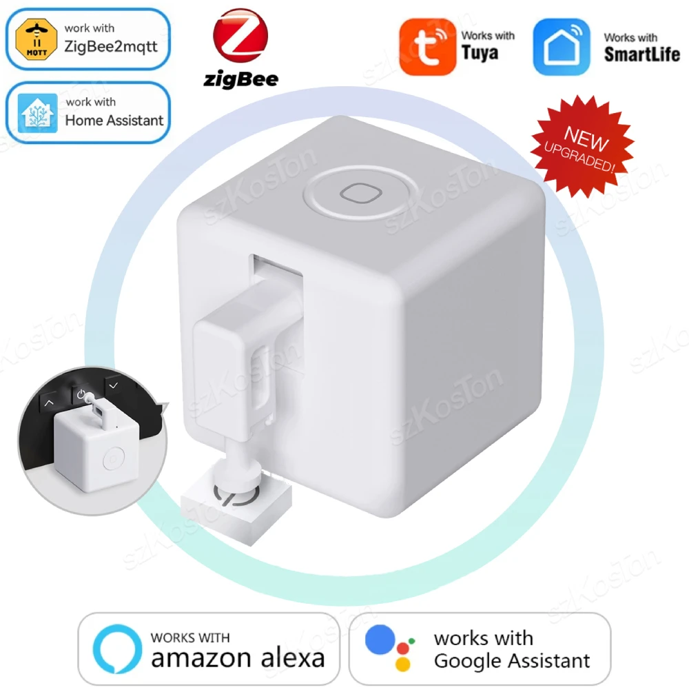 Tuya Bluetooth ZigBee Finger Bots Plus Switch Button Pusher Touch Arms Robot Smart Life App for Alexa Google Home Assistant