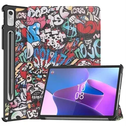Sleek Tri-Folding Leather Tablet Cover - Lightweight and Durable Design for Tab P12 2023 12.7 (TY)