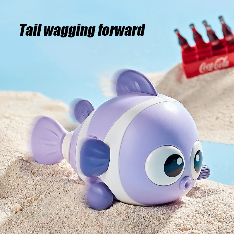 Wind up toy Cute chain clownfish Wind-up driving toy Cartoon small fish children swingfish baby puzzle parent-child interactive children's g
