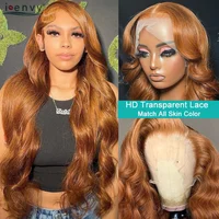 13x6 gingembre Blonde dentelle avant perruques pré plumé vague de corps couleur rouge 13X4 Hd dentelle frontale perruques de cheveux humains bordeaux dentelle avant perruques 4