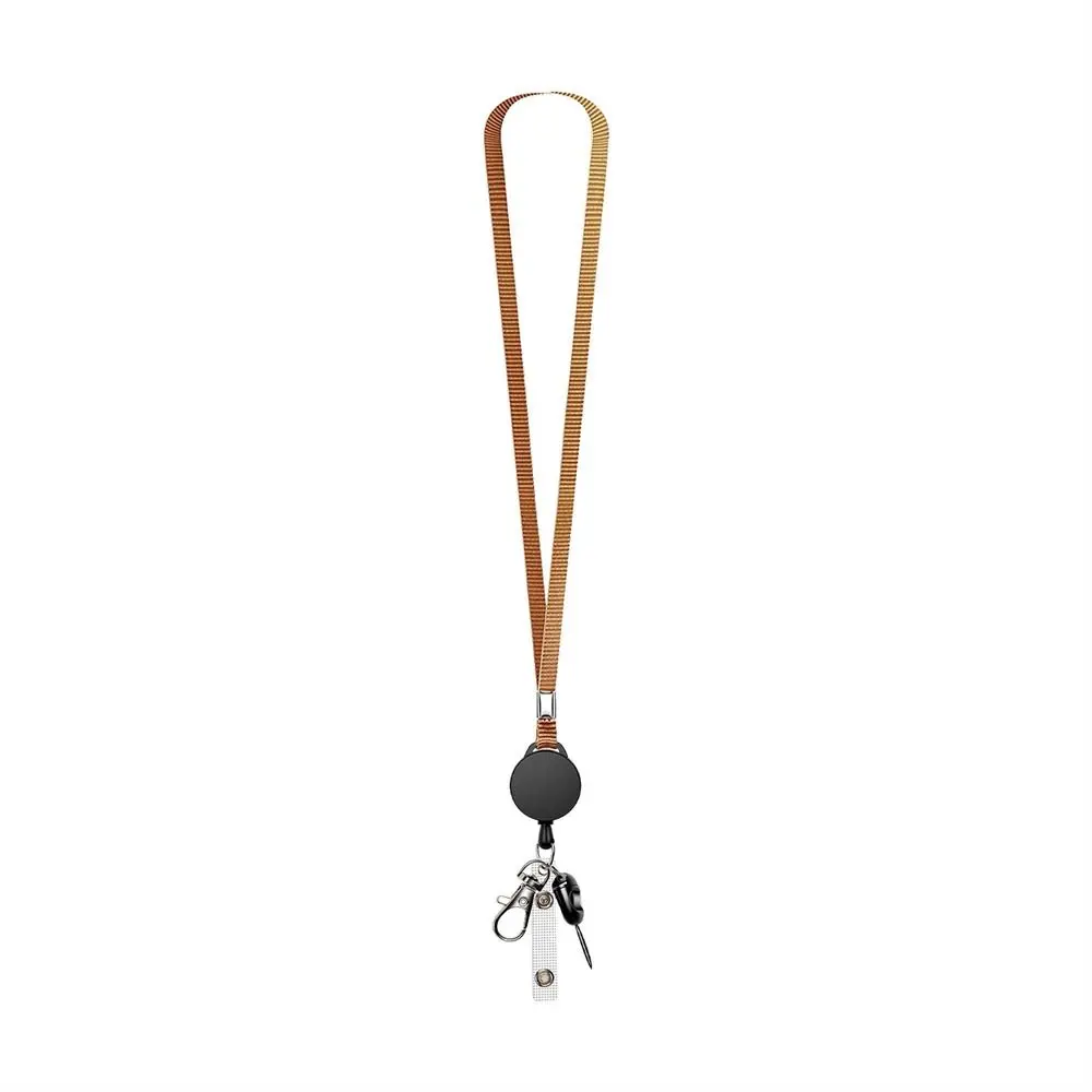 Premium Retractable Badge Holder with Neck Strap and Keychain Lanyard
