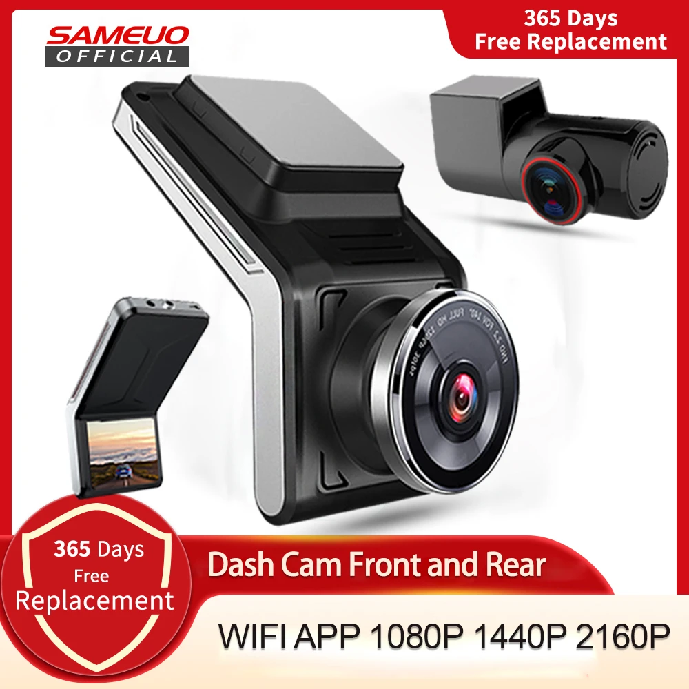 dash cam for car Sameuo U2000 dash cam front and rear 4k 2160P 2 camera CAR dvr wifi dashcam Video Recorder Auto Night Vision 24H Parking Monitor rear camera for car