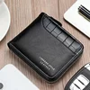Leather Men’s Wallet Luxury Mens Purse Male Zipper Card Holders with Coin Pocket Rfid Wallets Gifts for Men Money Bag 2