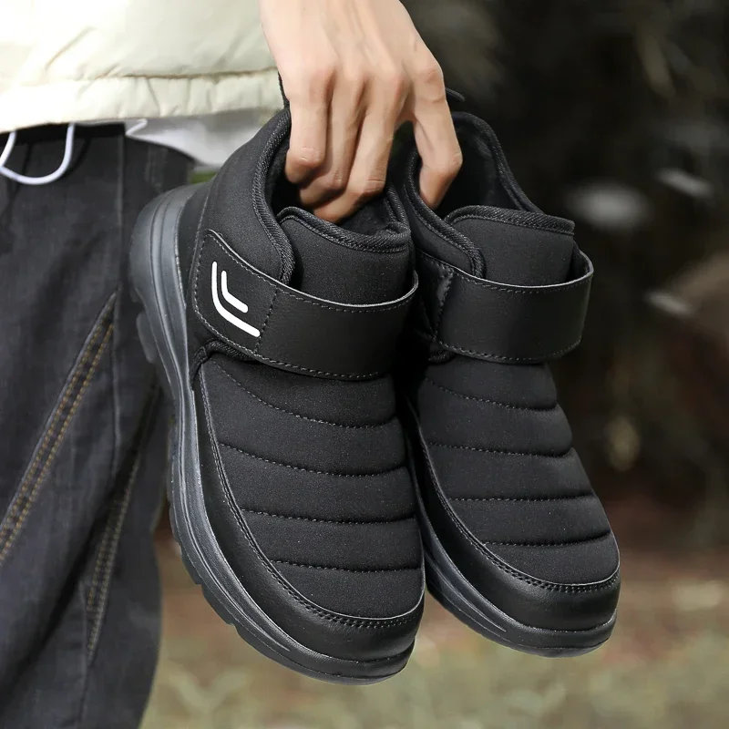 

Winter Men Snow Boots Big Size 36-46 Ankle Boots Warm Plush Outdoor Male Casual Shoes Long Fur Winter Mens Sneakers Unisex Tenis