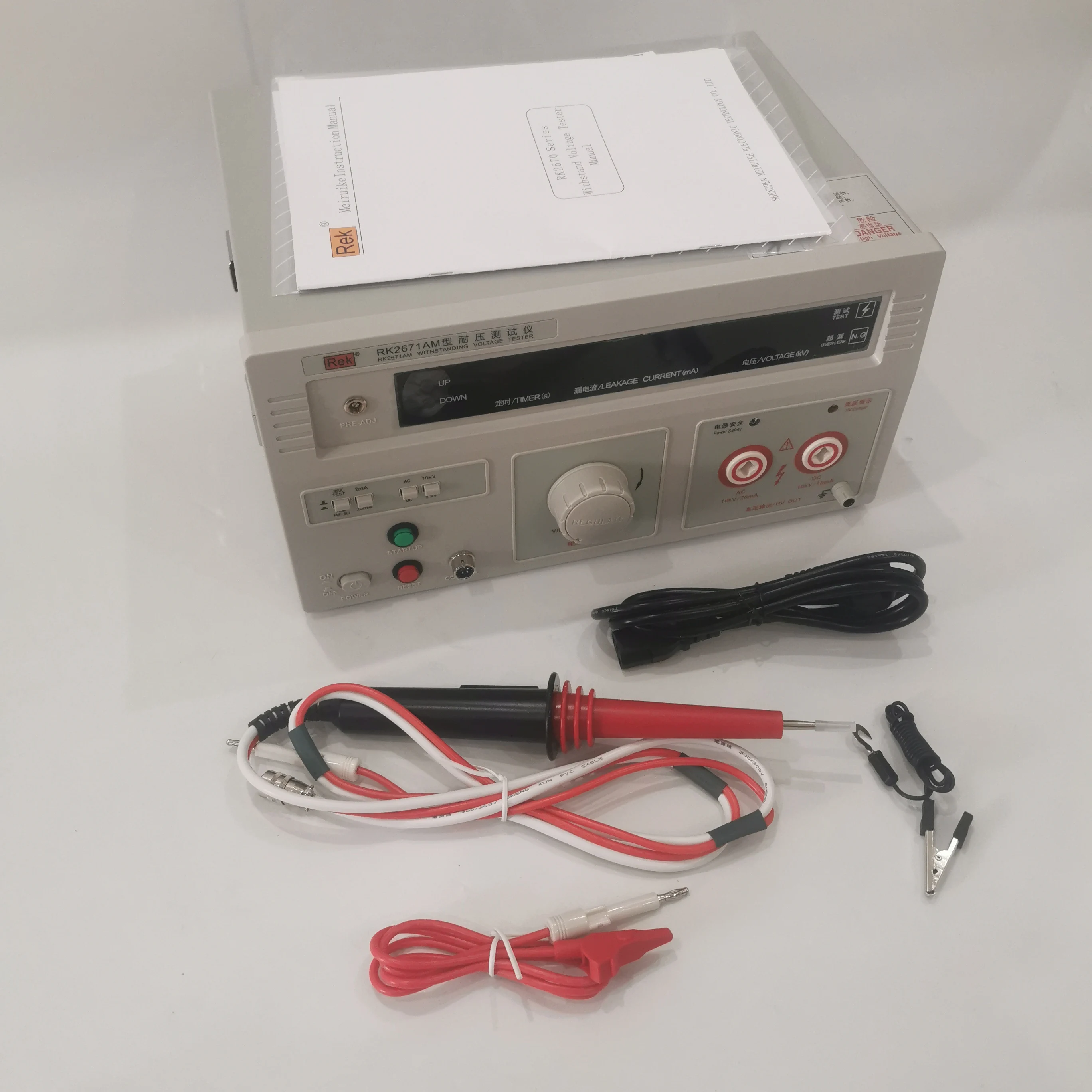 RK2671AM AC/DC Hipot Tester Withstand Voltage Tester 0–10kV Dielectric Strength Test Instrument detail image 2