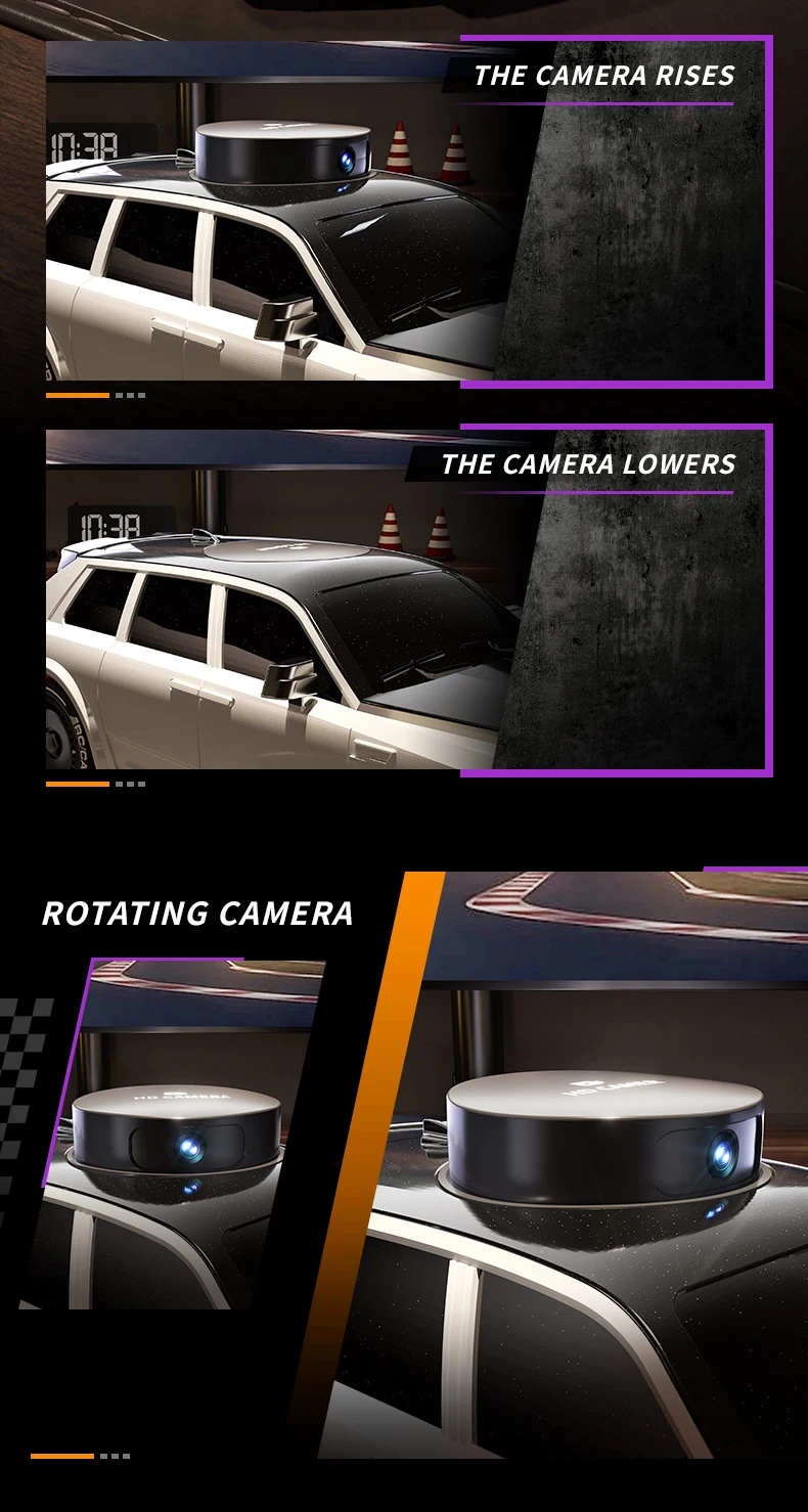 Auto radiocomandata con telecamera 4k e led per bambini_voghion.com