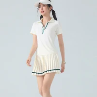 Ensemble jupe-short plissée à manches courtes pour femme, séchage rapide, respirant, pour le tennis, le golf, la course et l'entraînement sportif 4