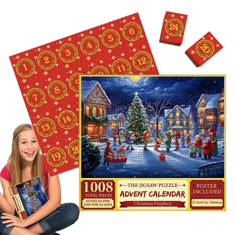 

Christmas Countdown Advent Calendar 1008 Pieces Days Until Christmas Countdown Calendar Puzzle Christmas Train Holiday Puzzle