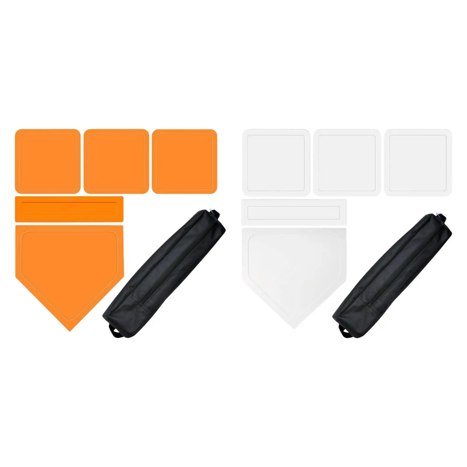 Lpitoy Set di Basi Baseball E Softball 5 Pezzi Basi Campo in Gomma per Bambini Adulti Basi Lancio per Baseball, Softball