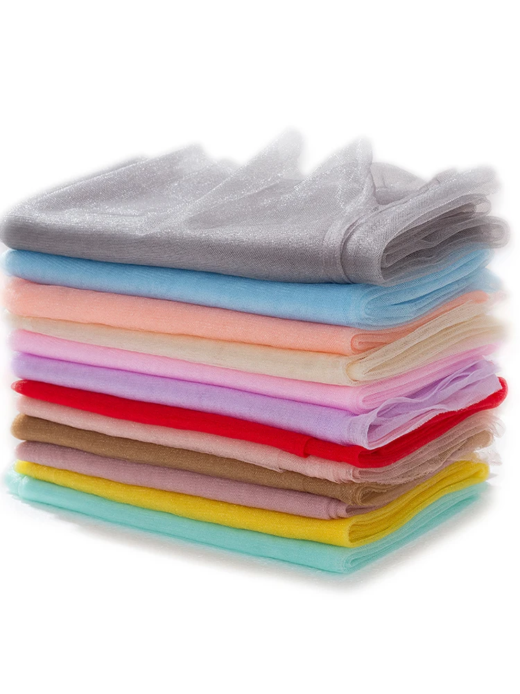 

Hot Mesh Fabric Gauze Cloth Bright Silk Tulle for Photo Background Props Photography Wedding Decor Clothing Skirt DIY Custom
