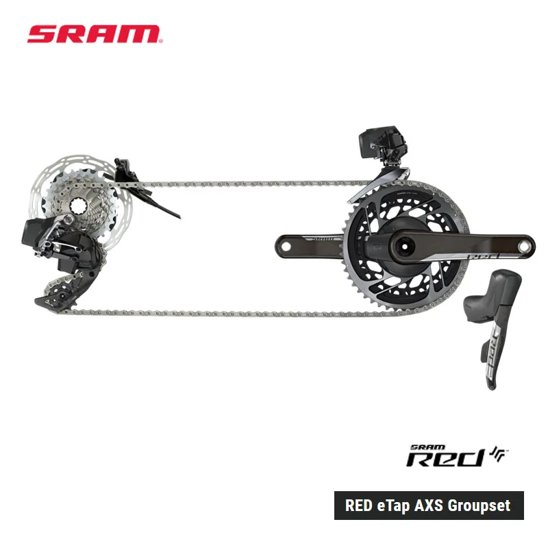Sram Red Etap Axs Groupset Red Etap Axs Hrd Shift-Brake System Red Xplr Etap Axs Deragliatore Posteriore Red Axs Power Meter