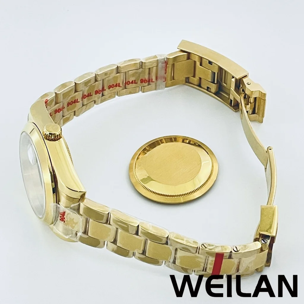 Gold Top Waterproof Watch Case with Sapphire Crystal