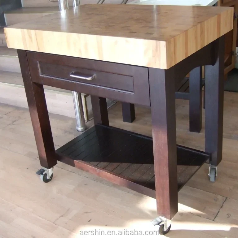 American Project Solid Wood Furniture Kitchen Cabinets Wood Kitchen Island