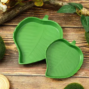 Ciotola a forma di foglia per cibo e acqua per rettili, tartarughe, lucertole, criceti, serpenti, gechi e piccoli animali domestici - Accessori per animali